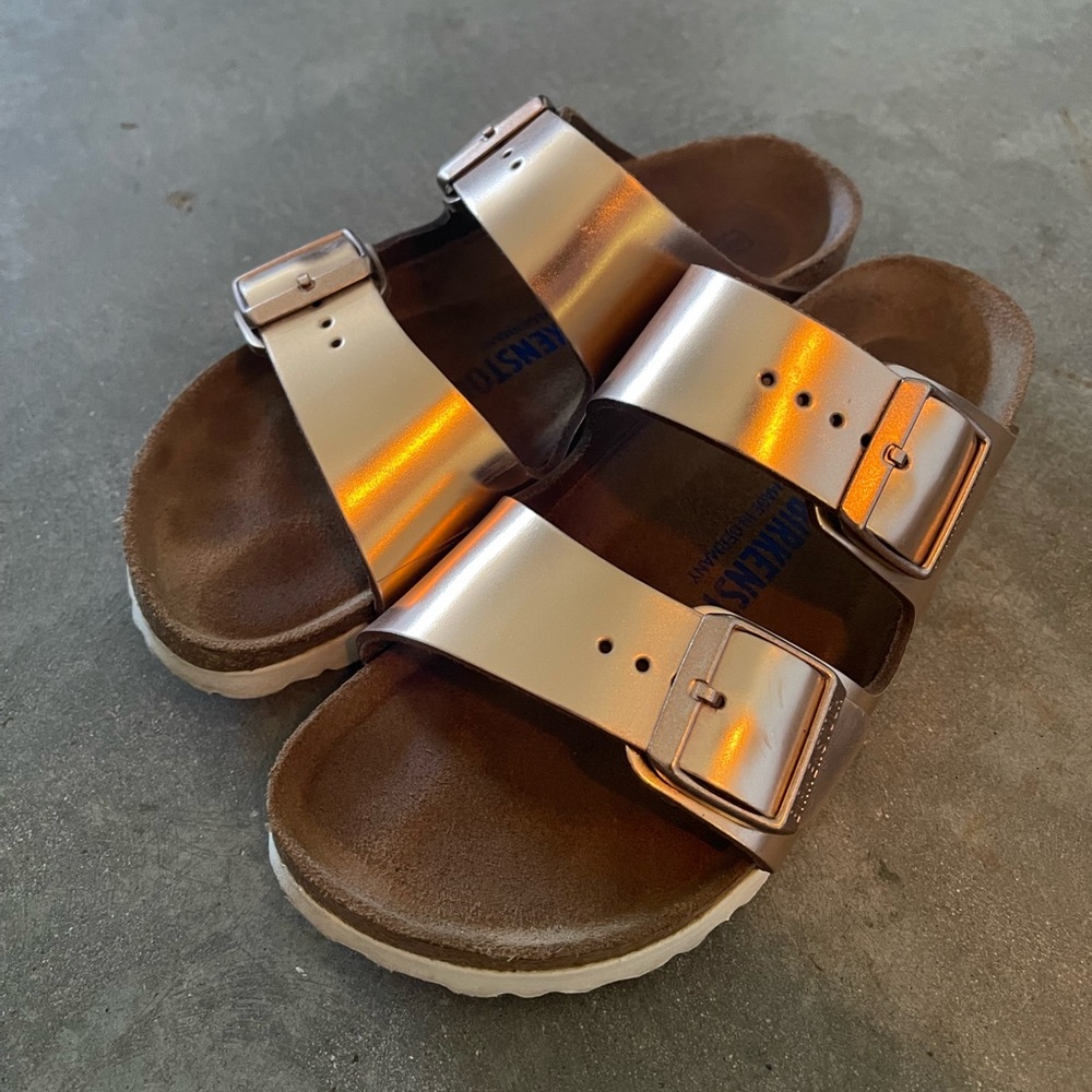 Birkenstock Arizona sandal size 37 copper leather